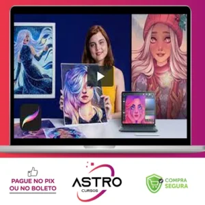 Retrato de Personagens Femininas com Procreate - Natália Dias