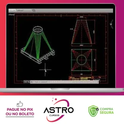 Traçado de Caldeiraria Essencial CAD 2D e 3D - Render