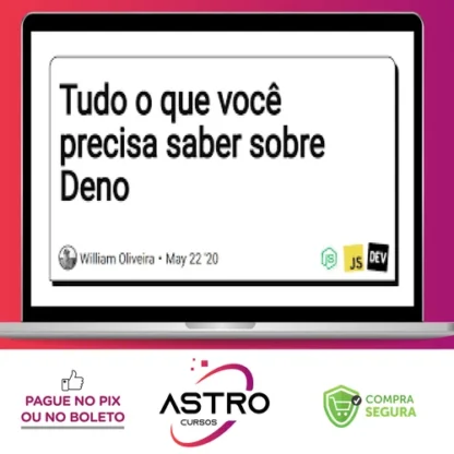 Tudo Que Você Precisa Saber Sobre Deno JS , Site, Api + 3 Proj - Gregory Pacheco e Susy Pereira